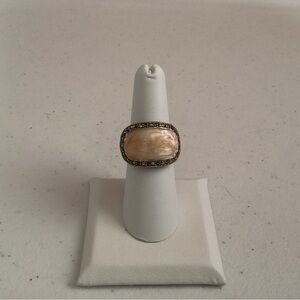 Silver tone Peach Ring